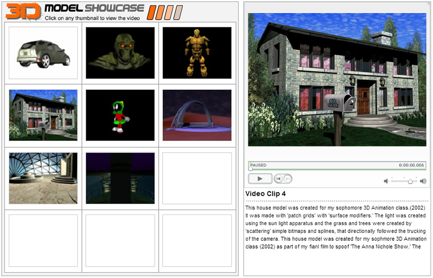 3D Model Portfolio: 3D Model Portfolio Screenshot