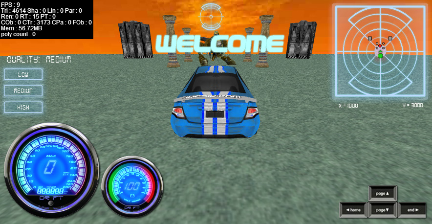 Current Project: Papervision3D Car Simulator Screenshot