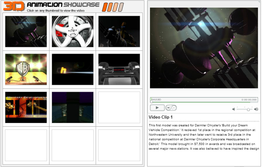 A montage from Joe Sidorowicz’s 3D animation archive