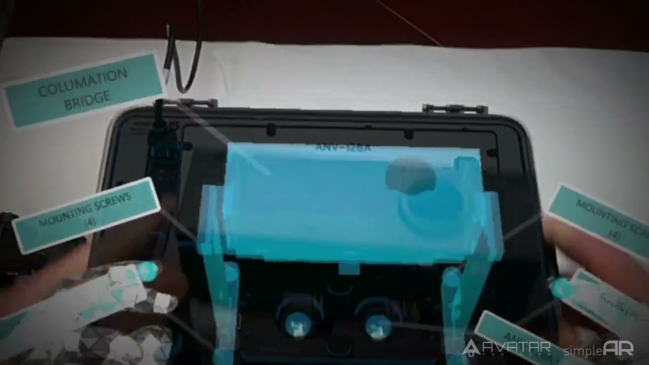 Mixed-reality maintenance instructions for night vision goggles